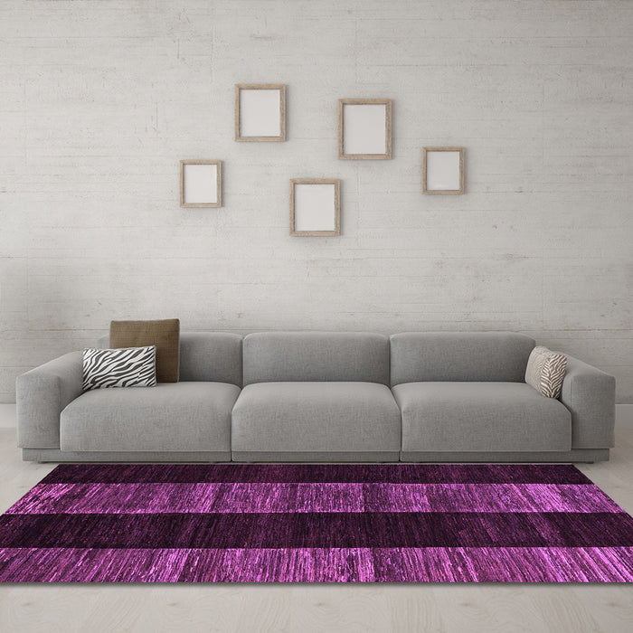 Machine Washable Abstract Purple Modern Area Rugs in a Living Room, wshabs5535pur