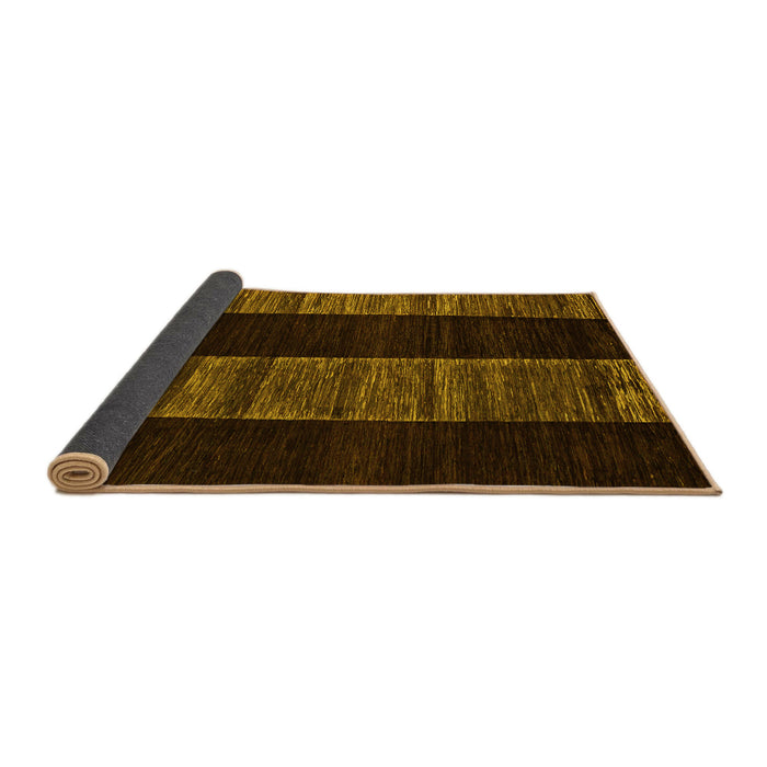 Sideview of Abstract Yellow Modern Rug, abs5535yw