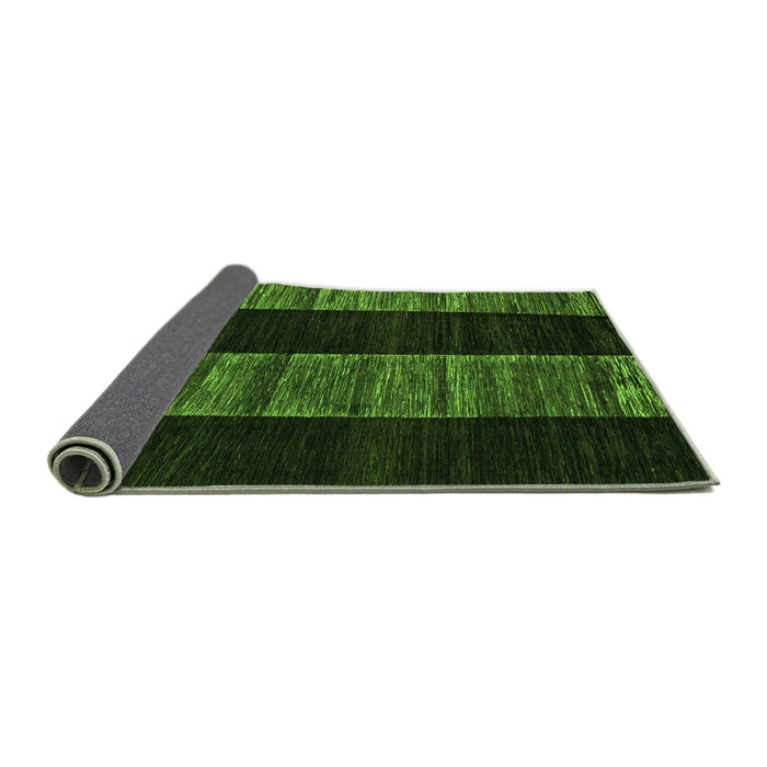 Sideview of Abstract Green Modern Rug, abs5535grn