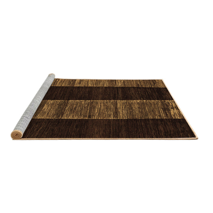 Sideview of Machine Washable Abstract Brown Modern Rug, wshabs5535brn