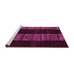 Sideview of Machine Washable Abstract Pink Modern Rug, wshabs5535pnk