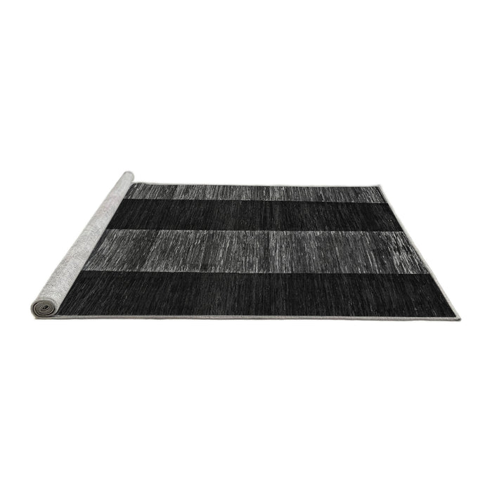 Sideview of Machine Washable Abstract Gray Modern Rug, wshabs5535gry