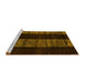 Sideview of Machine Washable Abstract Yellow Modern Rug, wshabs5535yw