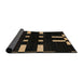 Sideview of Abstract Antique Bronze Green Modern Rug, abs5536