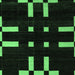 Square Machine Washable Abstract Emerald Green Modern Area Rugs, wshabs5536emgrn