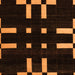 Square Machine Washable Abstract Orange Modern Area Rugs, wshabs5536org