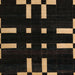 Square Abstract Antique Bronze Green Modern Rug, abs5536