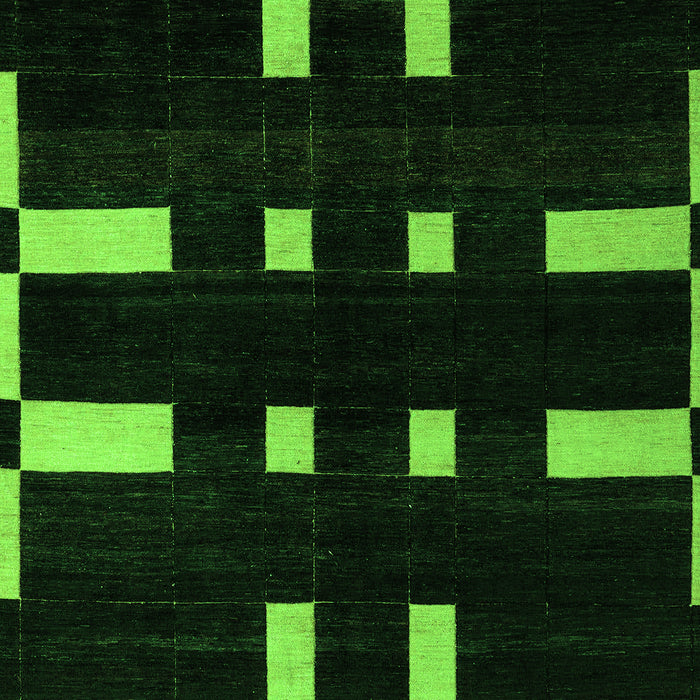 Machine Washable Abstract Green Modern Area Rugs, wshabs5536grn