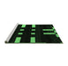 Sideview of Machine Washable Abstract Emerald Green Modern Area Rugs, wshabs5536emgrn