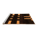 Sideview of Machine Washable Abstract Orange Modern Area Rugs, wshabs5536org