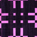 Square Machine Washable Abstract Purple Modern Area Rugs, wshabs5536pur