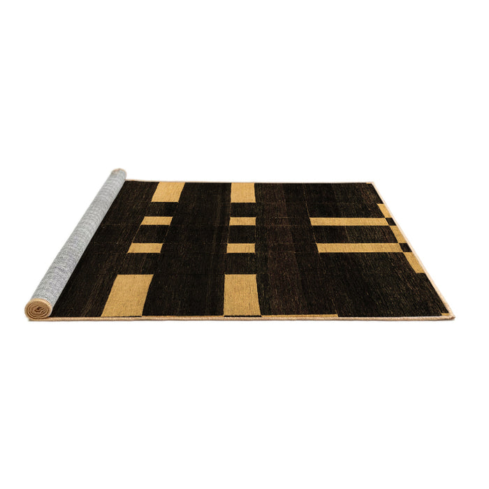 Sideview of Machine Washable Abstract Brown Modern Rug, wshabs5536brn