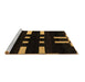 Sideview of Machine Washable Abstract Brown Modern Rug, wshabs5536brn