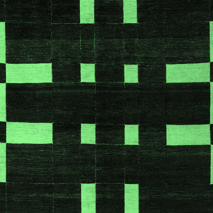 Machine Washable Abstract Emerald Green Modern Area Rugs, wshabs5536emgrn