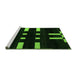 Sideview of Machine Washable Abstract Green Modern Area Rugs, wshabs5536grn