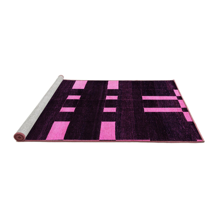 Sideview of Machine Washable Abstract Pink Modern Rug, wshabs5536pnk