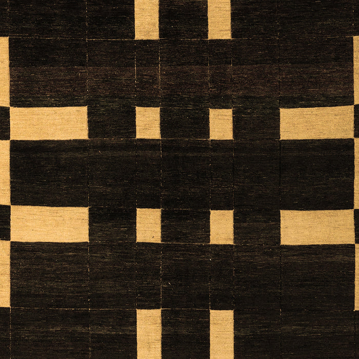 Machine Washable Abstract Brown Modern Rug, wshabs5536brn