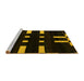 Sideview of Machine Washable Abstract Yellow Modern Rug, wshabs5536yw