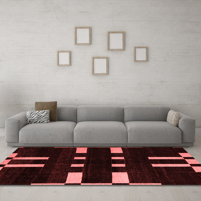 Modern Red Washable Rugs