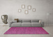 Machine Washable Abstract Pink Modern Rug in a Living Room, wshabs5537pnk