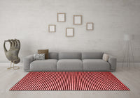 Machine Washable Abstract Red Modern Rug, wshabs5537red