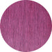 Round Machine Washable Abstract Pink Modern Rug, wshabs5537pnk