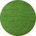 Round Machine Washable Abstract Green Modern Area Rugs, wshabs5537grn