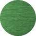 Round Abstract Emerald Green Modern Rug, abs5537emgrn