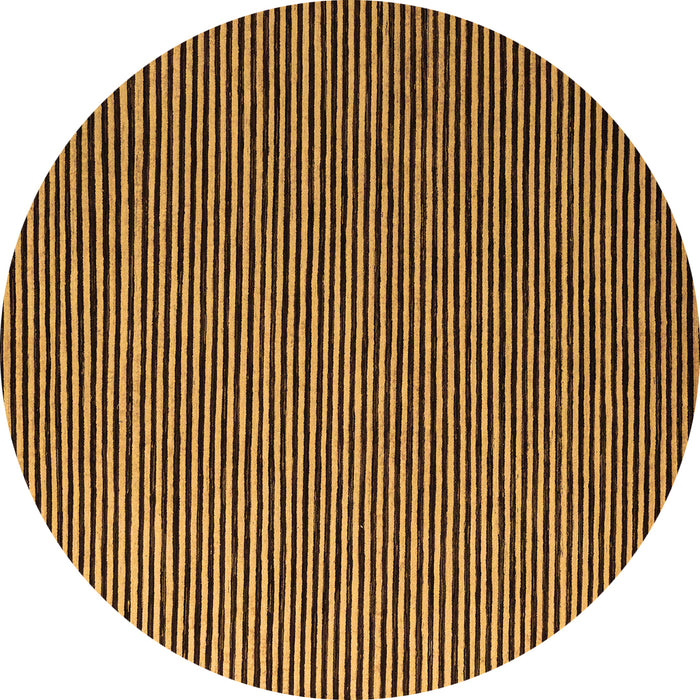Round Abstract Brown Modern Rug, abs5537brn