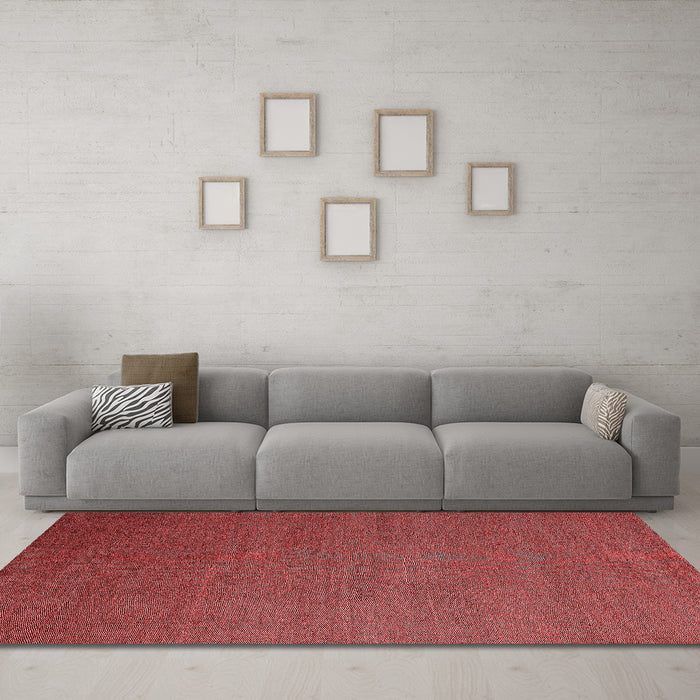 Modern Red Washable Rugs
