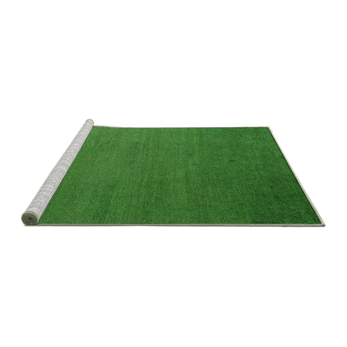 Sideview of Machine Washable Abstract Green Modern Area Rugs, wshabs5538grn