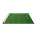 Sideview of Machine Washable Abstract Green Modern Area Rugs, wshabs5538grn