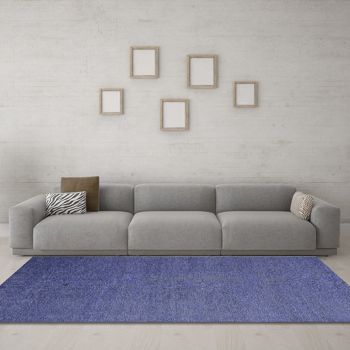 Machine Washable Abstract Blue Modern Rug in a Living Room, wshabs5538blu