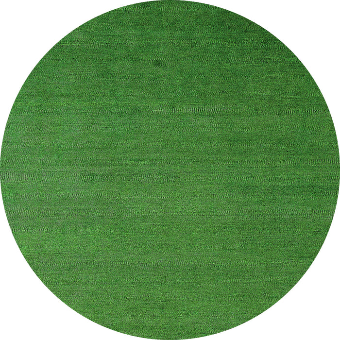 Round Machine Washable Abstract Green Modern Area Rugs, wshabs5538grn