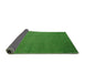 Sideview of Abstract Green Modern Rug, abs5538grn