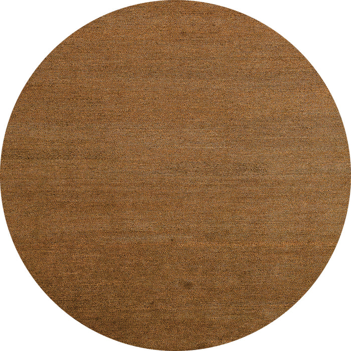 Round Machine Washable Abstract Orange Modern Area Rugs, wshabs5538org