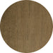 Round Abstract Brown Modern Rug, abs5538brn