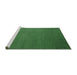 Sideview of Machine Washable Abstract Emerald Green Modern Area Rugs, wshabs5538emgrn