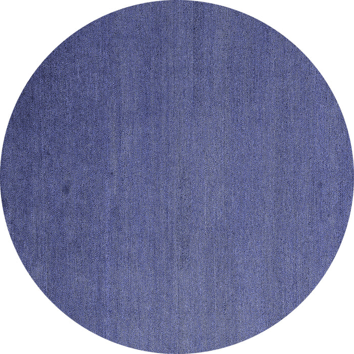Round Abstract Blue Modern Rug, abs5538blu
