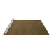 Sideview of Machine Washable Abstract Brown Modern Rug, wshabs5538brn