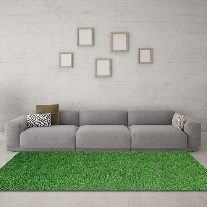 Machine Washable Abstract Green Modern Area Rugs in a Living Room,, wshabs5538grn
