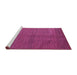 Sideview of Machine Washable Abstract Pink Modern Rug, wshabs5539pnk