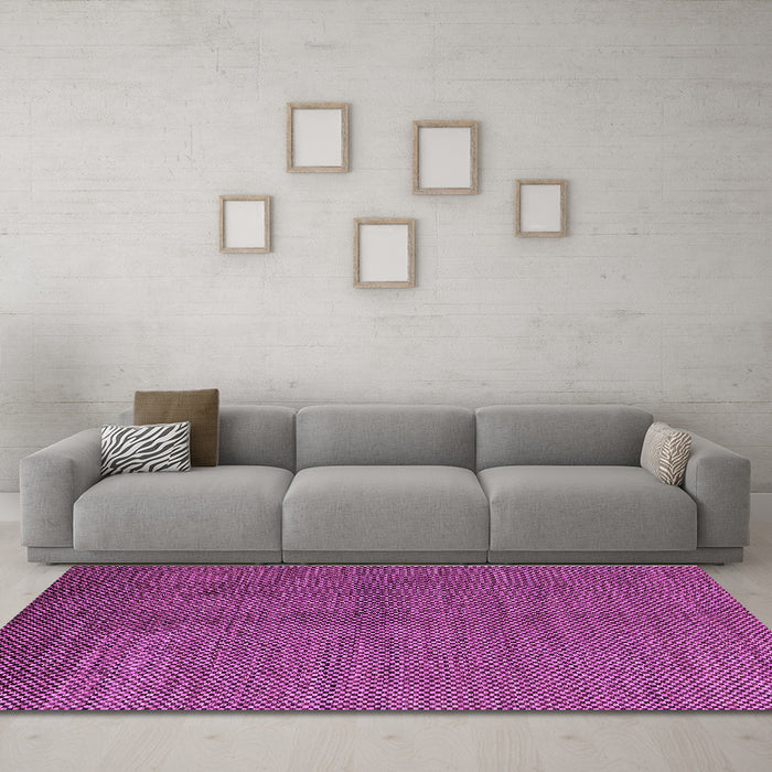 Machine Washable Abstract Purple Modern Area Rugs in a Living Room, wshabs5539pur