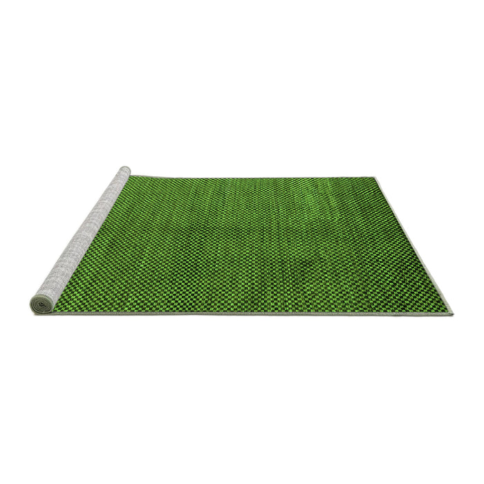 Sideview of Machine Washable Abstract Green Modern Area Rugs, wshabs5539grn