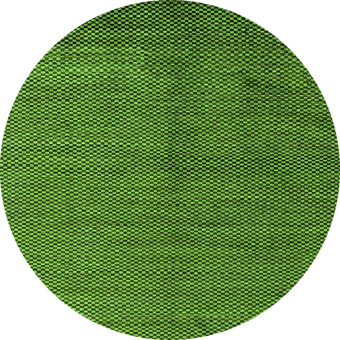 Round Machine Washable Abstract Green Modern Area Rugs, wshabs5539grn