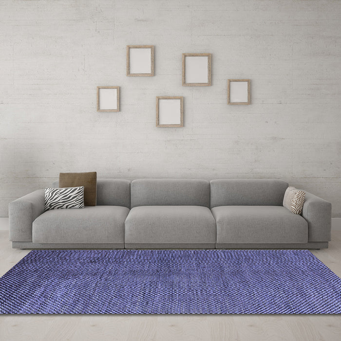 Machine Washable Abstract Blue Modern Rug in a Living Room, wshabs5539blu