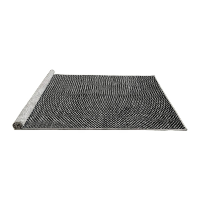 Sideview of Machine Washable Abstract Gray Modern Rug, wshabs5539gry