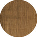 Round Abstract Brown Modern Rug, abs5539brn