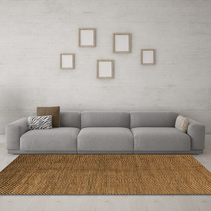 Machine Washable Abstract Brown Modern Rug in a Living Room,, wshabs5539brn