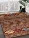 Machine Washable Abstract Dark Red Rug in a Family Room, wshabs553